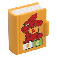 Duplo Book, Red Rabbit, Duplo Bricks with '1, 2, 3' Print (Bright Light Orange)