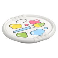 Duplo Disk with Artist Palatte and Paintbrush Print (White)