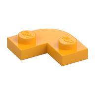 Plate Round Corner 2 x 2 with 1 x 1 Cutout (Bright Light Orange)