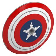 Dish 9 x 9 Inverted with Pin Hole with Captain America Shield Print (Light Bluish Gray)