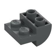 Brick Curved Inverted 2 x 2 with 1 x 2 Cutouts (Dark Bluish Gray)