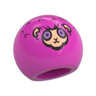 Technic Ball Joint with Pygmy Puff Print (Dark Pink)