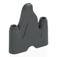 Rock / Ice / Flames, 1 x 4 with 2 Studs on the Edges (Dark Bluish Gray)