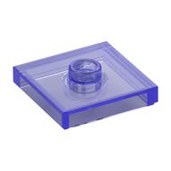 Plate Special 2 x 2 with Groove and Center Stud (Jumper) (Trans-Purple)
