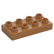 Duplo Plate 2 x 4 (Medium Nougat)