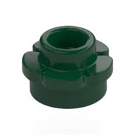 Plant, Flower, Plate Round 1 x 1 with 5 Petals (Dark Green)