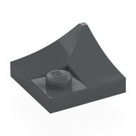 Plate Special 2 x 2 with Double Inverted Curve, 1 Stud (Dark Bluish Gray)