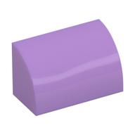 Brick Curved 1 x 2 x 1 No Studs (Medium Lavender)