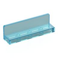 Panel 1 x 4 x 1 with Rounded Corners [Thin Wall] (Trans-Light Blue)