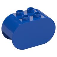 Duplo Brick 2 x 4 x 2 Rounded Ends (Blue)