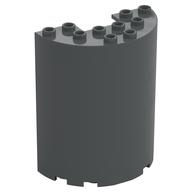 Cylinder Half 3 x 6 x 6 with 1 x 2 Cutout (Dark Bluish Gray)