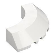 Brick Round Corner 5 x 5 x 1 Slope, Bottom Cut Outs, No Studs, Flat Top (White)