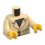 Torso, Coat, Tan Belt, Black Sweater Print, Tan Arms, Yellow Hands (Tan)