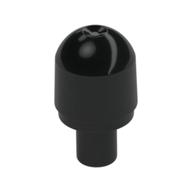 Light Cover with Internal Bar / Bionicle Barraki Eye with Hole in Bar (Black)