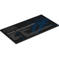 Tile 8 x 16 with 'STAR WARS Venator-Class Star Destroyer', Stats Print (Black)