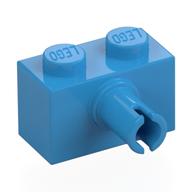 Brick Special 1 x 2 with Pin - Bottom Stud Holder (Dark Azure)