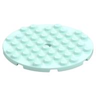 Plate Round 8 x 8 (Light Aqua)