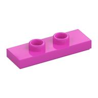 Plate Special 1 x 3 with 2 Studs with Groove and Inside Stud Holder (Jumper) (Dark Pink)