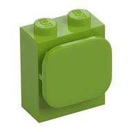 Brick Special 1 x 2 x 2 with Photo Clip (Lime)