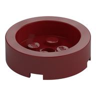 Brick Round 4 x 4 with Recessed Center (Dark Red)