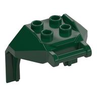 Plate Special, 2 x 2 Studs and Handle, Closed Ends (Mech Chest Plate / Armor) (Dark Green)