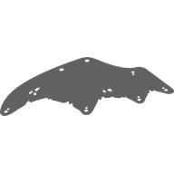 Wing, Scalloped with Holes (Light Bluish Gray)