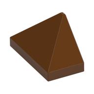 Brick Sloped 45° 2 x 1 Triple with Inside Stud Holder (Reddish Brown)