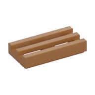 Tile Special 1 x 2 Grille with Bottom Groove (Medium Nougat)