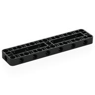 Technic Beam Frame 3 x 13 with 1 Center Cross Beams, 2 Openings Thick (Black)
