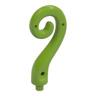 Animal Body Part / Plant, Tail / Vine Curled with Bar (Lime)
