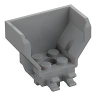 Cockpit 4 x 2 x 3 with Pin Hole, and 2 Clips (Light Bluish Gray)