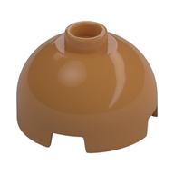 Brick Round 2 x 2 Dome Top, Vented Stud (Medium Nougat)