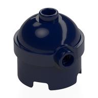 Minifig Head Special, Minion, Medium, 1-Eyed Goggles [Plain] (Dark Blue)
