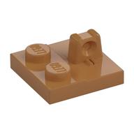 Hinge Plate 2 x 2 Locking with 1 Finger on Top (Medium Nougat)