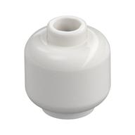 Minifig Head [Plain] [Vented Stud - 2 Holes] (White)