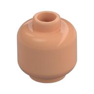 Minifig Head [Plain] [Vented Stud - 2 Holes] (Nougat)