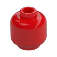 Minifig Head [Plain] [Vented Stud - 2 Holes] (Red)