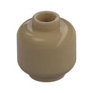 Minifig Head [Plain] [Vented Stud - 2 Holes] (Dark Tan)