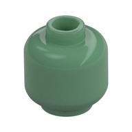Minifig Head [Plain] [Vented Stud - 2 Holes] (Sand Green)