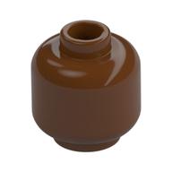 Minifig Head [Plain] [Vented Stud - 2 Holes] (Reddish Brown)