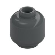 Minifig Head [Plain] [Vented Stud - 2 Holes] (Dark Bluish Gray)