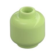 Minifig Head [Plain] [Vented Stud - 2 Holes] (Yellowish Green)