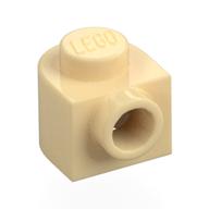 Plate Special 1 x 1 x 2/3 Half Round with Side Stud (Tan)