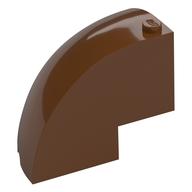 Brick Round Corner 5 x 5 x 3 1/3 Quarter Dome Top [Plain] (Reddish Brown)