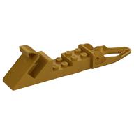 Launcher, Dragon Slider, 2 x 9 with Ring / Lower Jaw, Trigger Hook, Minifig Holder (Pearl Gold)