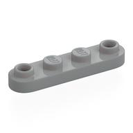 Plate Special 1 x 4 Rounded with 2 Open Studs (Light Bluish Gray)
