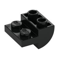 Brick Curved Inverted 2 x 2 with 1 x 2 Cutouts (Black)