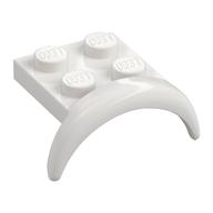 Wheel Arch, Mudguard 2 x 3 x 1 1/3 with 2 x 2 Plate (White)