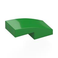 Brick Curved 2 x 1 No Studs [1/2 Bow] (Bright Green)