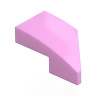 Brick Wedged, Curved 2 x 1 with Stud Notch Left (Bright Pink)
